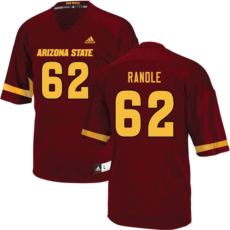 Men #62 Alexander Randle Arizona State Sun Devils College Football Jerseys Sale-Maroon